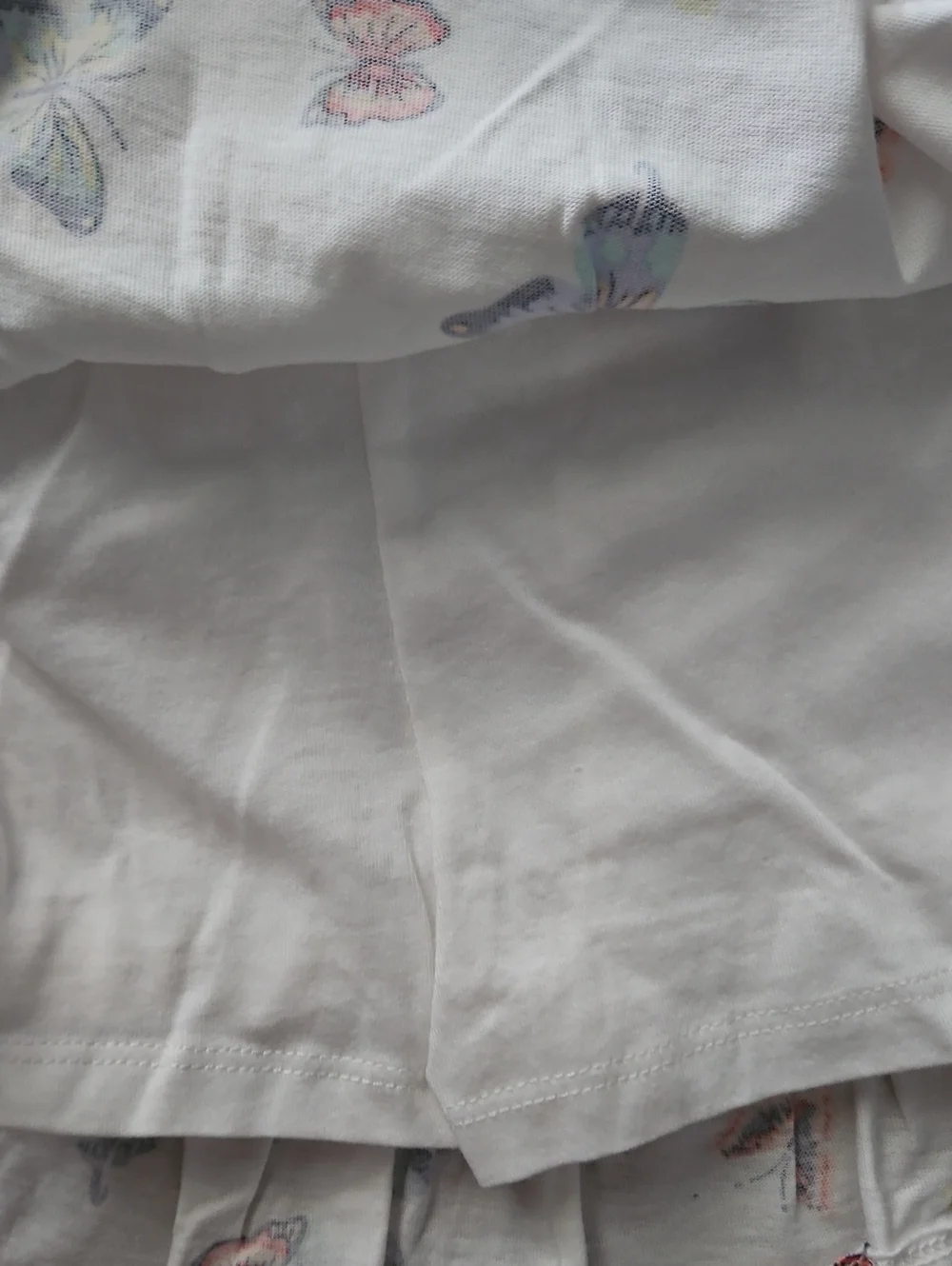 GAP White Tee with Multicolor Butterfly Print Skort Set 3T